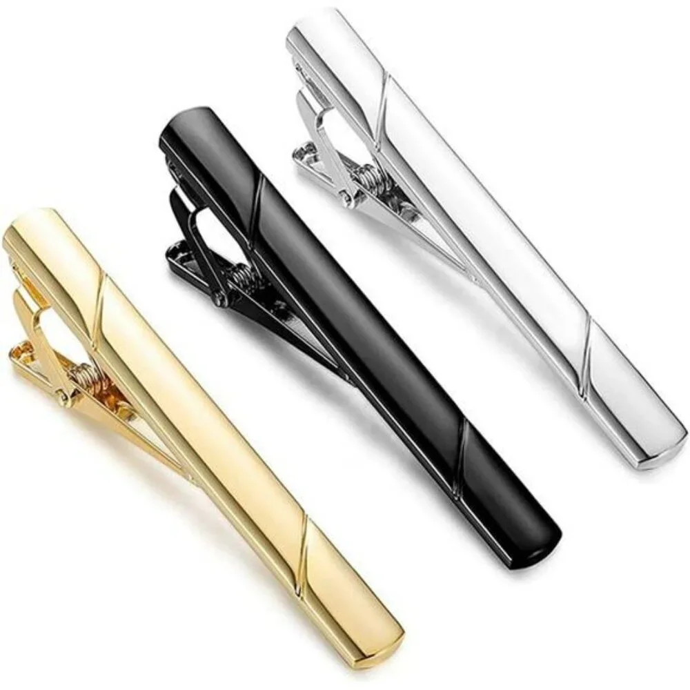 Mens Stainless Steel Tie Clip Classic Silver Gold Necktie Bar Wedding Gift